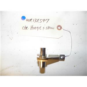 GENERAL ELECTRIC REFRIGERATOR WR13X597 CENTER HINGE & SHIM USED PART  F/S