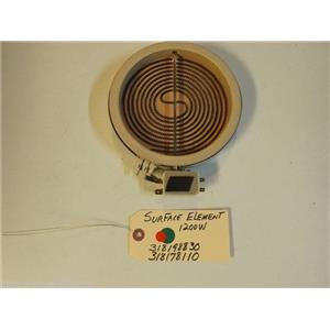 Sears STOVE  318178110  318198830  Surface Element 1200W  used part