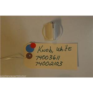 JENN AIR STOVE 74003611   74002103   Knob wht    used