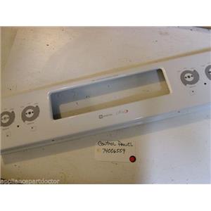 maytag STOVE 74006559 Panel, Control (wht) USED PART