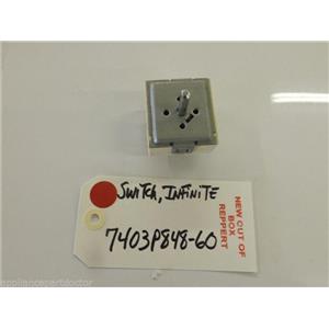 Jenn Air Stove  7403P848-60  Switch, Infinite NEW W/O BOX