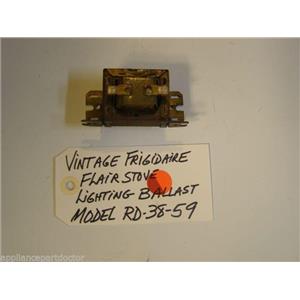 Model RD-38-59 Vintage Frigidaire Flair Stove Lighting Ballast  used