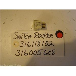 FRIGIDAIRE STOVE 316118102  316005608  Switch-rocker almond USED PART