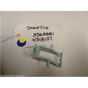 DISHWASHER 3368881 4318157 BLUE SHELF CLIP USED PART ASSEMBLY