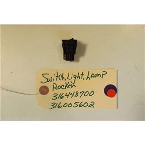 FRIGIDAIRE  STOVE 316448700   316005602   Switch-light/lamp, Rocker, Black  used