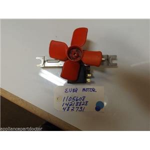 REFRIGERATOR 1105608 14218828 482731 EVAPORATOR MOTOR W/BLADE  USED