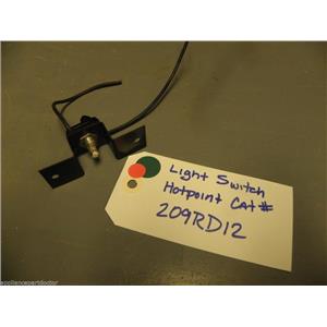 Vintage  HOTPOINT STOVE 209RD12  Light Switch Control Panel   USED PART