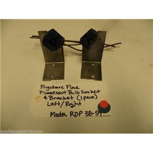 FRIGIDAIRE FLAIR FLUORESCENT BULB SOCKET & BRACKET 1 pair left/right rdp 38-59