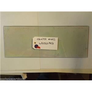 GE Stove WB56X1907  Center Glass  approx. 16" x 6"  used part