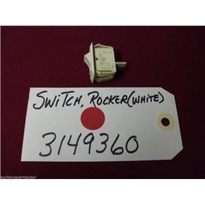 WHIRLPOOL STOVE  3149360   Switch, Rocker (white) USED