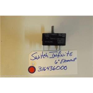 FRIGIDAIRE STOVE 316436000 Switch,infinite , 6`` Element  used part