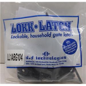 D&D TECHNOLOGIES LL1ABG LOKK LATCH, GATE LATCH, PEDESTRIAN LATCH, BLACK, KEYED