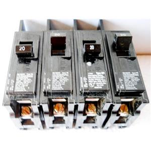 4pc/LOT - ITE BQ1B020 CIRCUIT BREAKER, BQ TYPE, 20A 1POLE 120/240VAC, 20 AMP