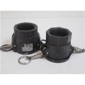 **Set of 2**   2" Poly Type D Female Camlock Coupler x Female Threaded NPT