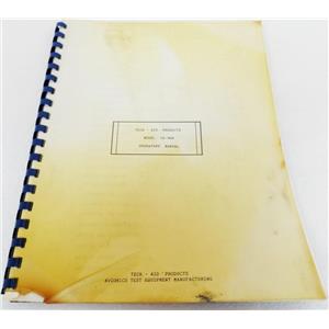 TECH AID PRODUCTS OPERATOR'S MANUAL FOR TA-900 AIRCRAFT COMPONENT - USED #2