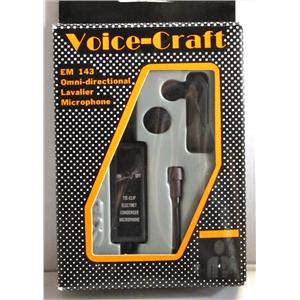 VOICE-CRAFT EM-143 VOICECRAFT EM143 OMNI-DIRECTIONAL LAVALIER MICROPHONE - NEW w