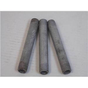 **Lot of 3**  1/2" x 6" Rigid Conduit Galvanized Steel Nipple (Schedule 40)