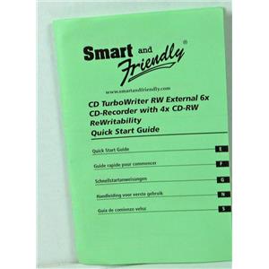 QUICK START GUIDE / MANUAL FOR SMART AND FRIENDLY CD TURBOWRITER RW EXTERNAL 6X