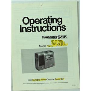 PANASONIC VQT3384-1 OPERATING INSTRUCTIONS FOR AG-7450-P