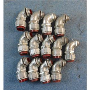 90 Degree 1/2" Liquid Tight Compression Coupler *Lot of 13*