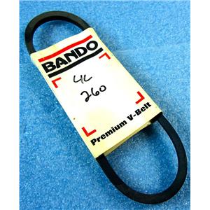 BANDO 4L260 V-BELT, 26" NOMINAL OUTSIDE LENGTH, 1/2" WIDTH, 4L, 5/16" THICK, SM