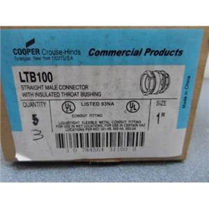 Cooper / Crouse-Hinds LTB 100 Straight Male Connectors Liquidtight QTY 3 New