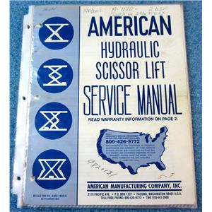 AMERICAN MANUFACTURING COMPANY AMC-1400-G HYDRAULIC SCISSOR LIFT SERVICE MANUAL