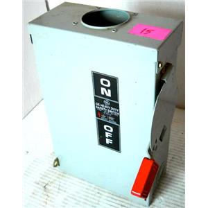 GENERAL ELECTRIC GE THN3361R SAFETY SWITCH, DISCONNECT SWITCH, FUSIBLE HD, 240/