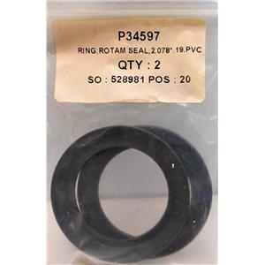 PACK OF 2 WALLACE AND TIERNAN P34597 RING, ROTAMETER SEAL, 2.078 x .19, PVC -