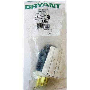 BRYANT 5366N TECH SPEC STRAIGHT BLADE PLUG, 20A 125V 2P3W, NEMA 5-20P 5-20 - NE