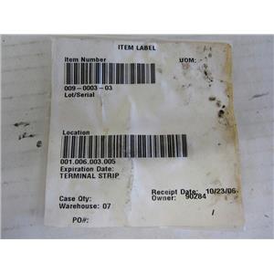 009-0003-03 TERMINAL STRIP, AIRCRAFT AIRPLANE AVIATION AVIONICS REPLACEMENT PAR