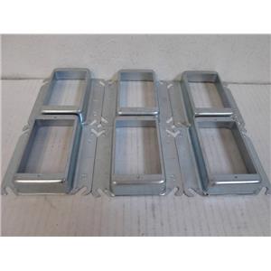 Lot of 6 Thomas & Betts  41100  4" Single Device Square Box Cover (1" Raised)