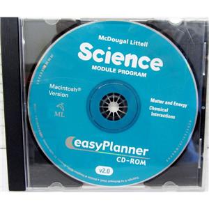 MAC EASYPLANNER MCDOUGAL LITTELL SCIENCE MODULE PROGRAM, MATTER AND ENERGY CHEM