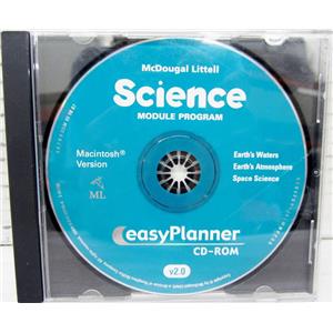 MAC EASYPLANNER MCDOUGAL LITTELL SCIENCE MODULE PROGRAM, EARTH'S WATER ATMOSPHE