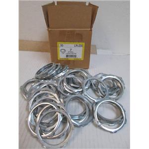 50 L.H. DOTTIE LN-200  2" Steel / Zinc Plated Rigid/IMC/EMT Conduit Locknuts NEW