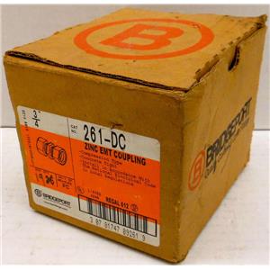 *BOX OF 19* BRIDGEPORT 261-DC ZINC EMT COUPLINGS, 3/4", COMPRESSION COUPLING, C