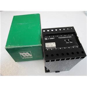 M SYSTEM Watt L-Unit Transducer LWT-10A0-F-X  120V AC  0-5000W1480V/SA 4-20mA DC