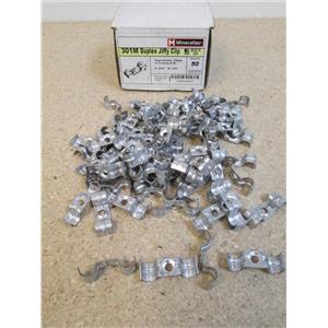 Box of 78 MINERALLAC CULLY 301M Duplex Jiffy Clip for Cable or Tubing O.D .375"