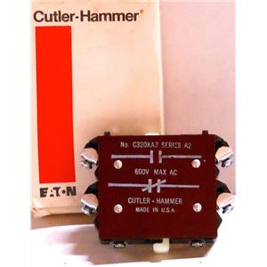 CUTLER-HAMMER C320KA3 AUXILIARY CONTACT BLOCK, AUX, SERIES 2 II TWO, 1NO/1NC, 60