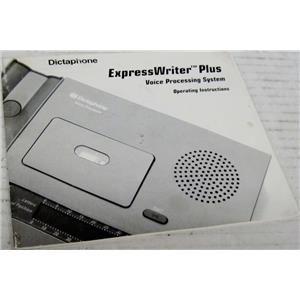 DICTAPHONE MANUAL FOR EXPRESSWRITER PLUS VOICE PROCESSING SYSTEM, 1750 2750 375