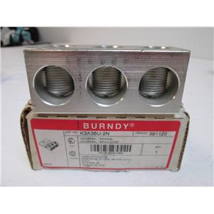 BURNDY K3A36U-2N Universal Terminal Wire Connector 391120  **New in Box**