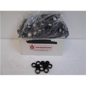 1 Case Wheaton 240216/20-400 Black Plastic Cap w/Rubber Liner (500 pcs)