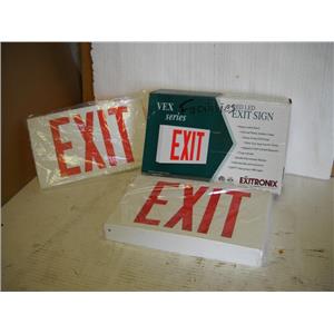 Exitronix Vex Series Exit Sign Red LED VEX/U/BP/WB/WH - New Lot of 5