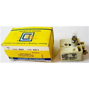 SQUARE D 9001KM1 LAMP MODULE, TRANSFORMER TYPE, 30mm, 120VAC TO 6VAC, CLASS 900