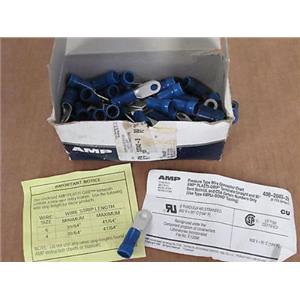 AMP  52042-3 Terminal, Ring tongue, 1/4 in, Crimp Blue - Box of 60