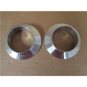 (2) IdealVac  P101273  ISO NW50 SS Weld Socket Flange Fittings, for 2" OD Tubing