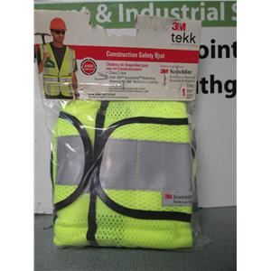 3M 94617 One Size Polyester Yellow Class 2 Construction Safety Vest New