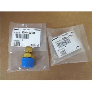 (2)AMAT 3300-02431 Brass Connector Fitting,3/4" FNPT x3/8" Swagelok Tube Fitting