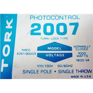 TORK 2007 PHOTOCELL PHOTO CONTROL - NEW