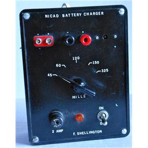 F. SHELLINGTON NICAD BATTERY CHARGER, 45 to 325 MILLS - USED, WITH GUARANTEE